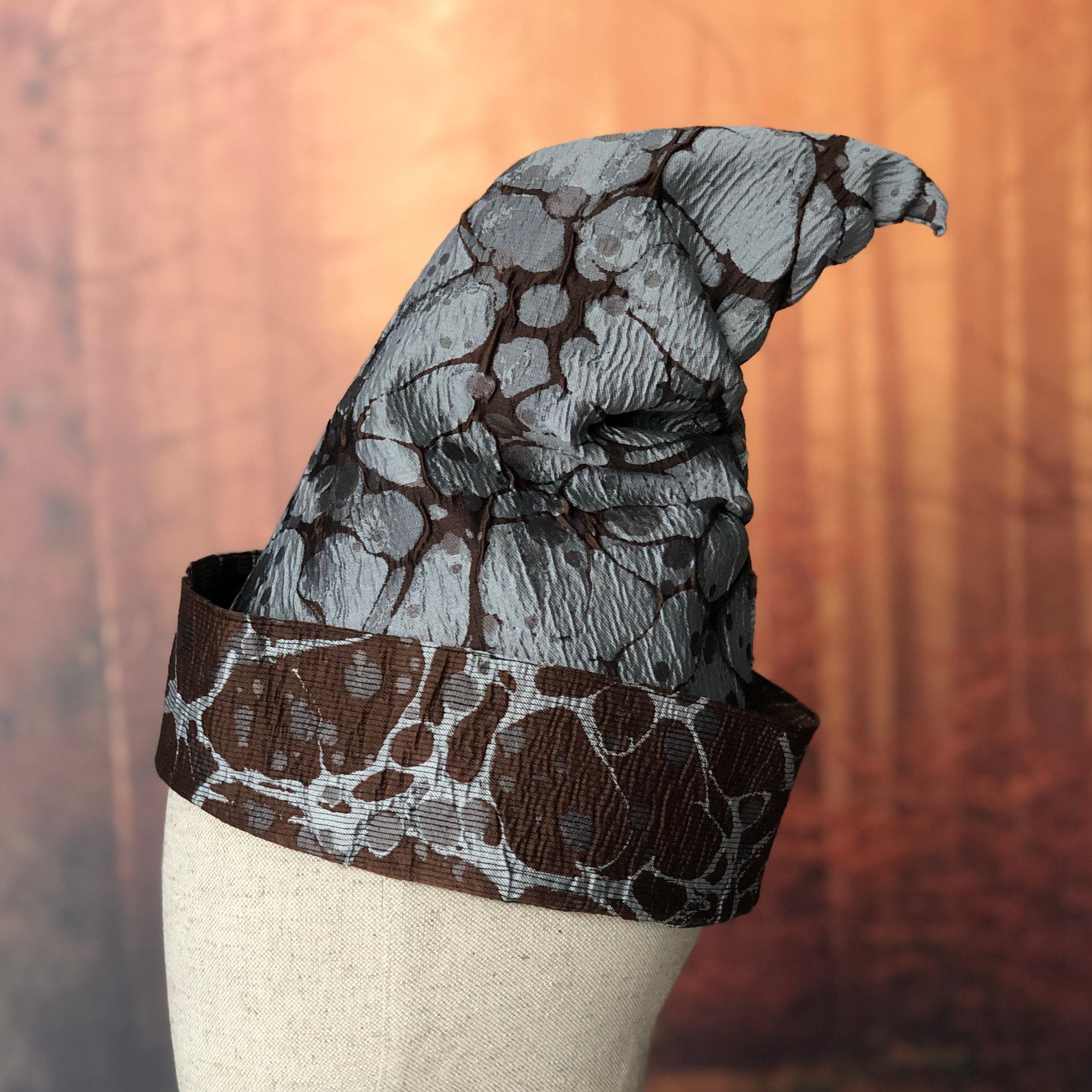 wizard / witch hat magical world in gold and brown tones 