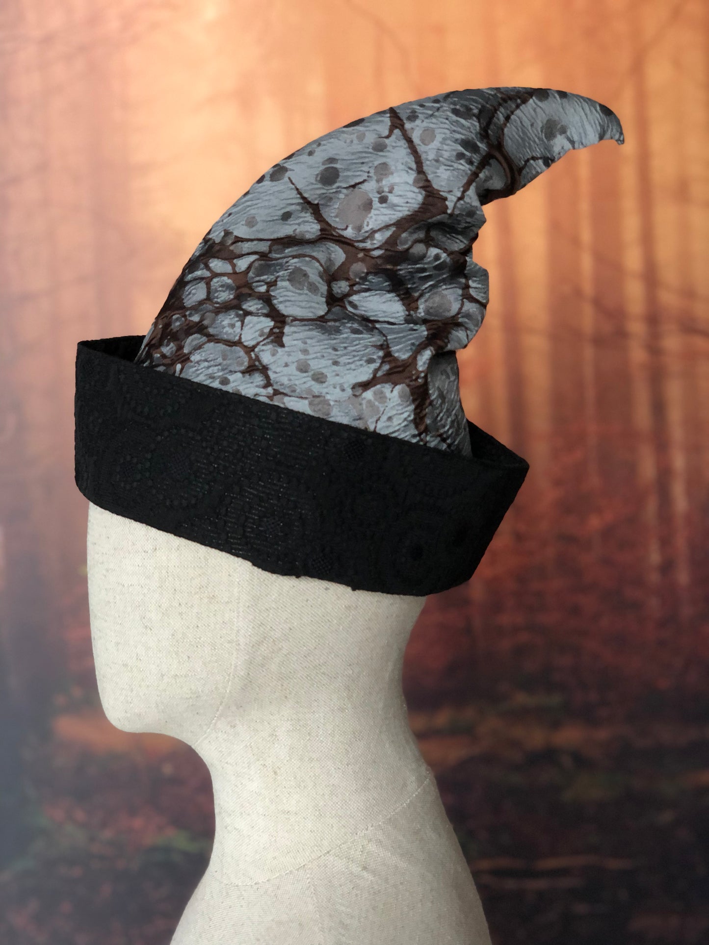 wizard / witch hat magical world in gold and brown tones