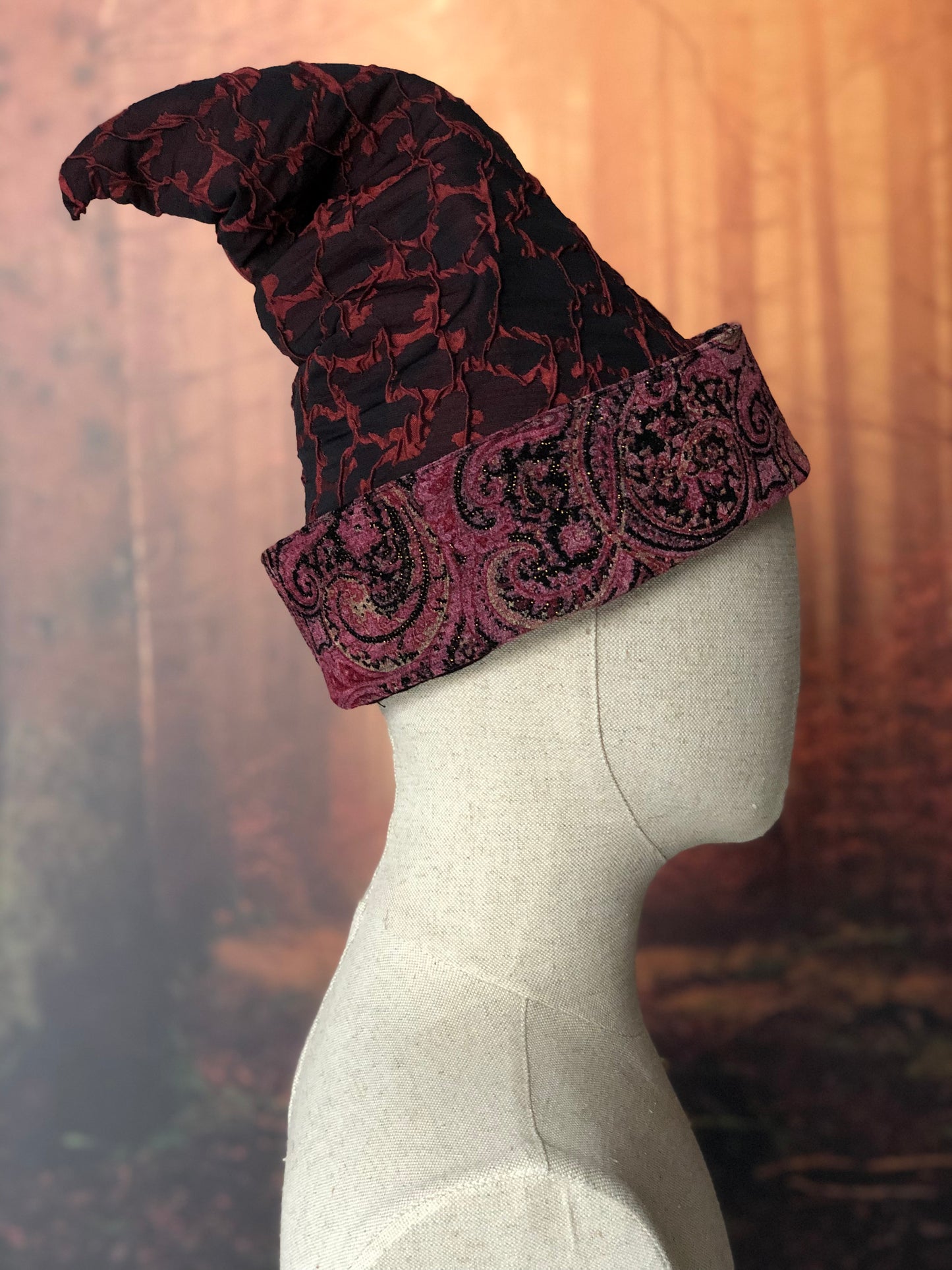 Sombrero mago bruja hecho a mano moda mágica