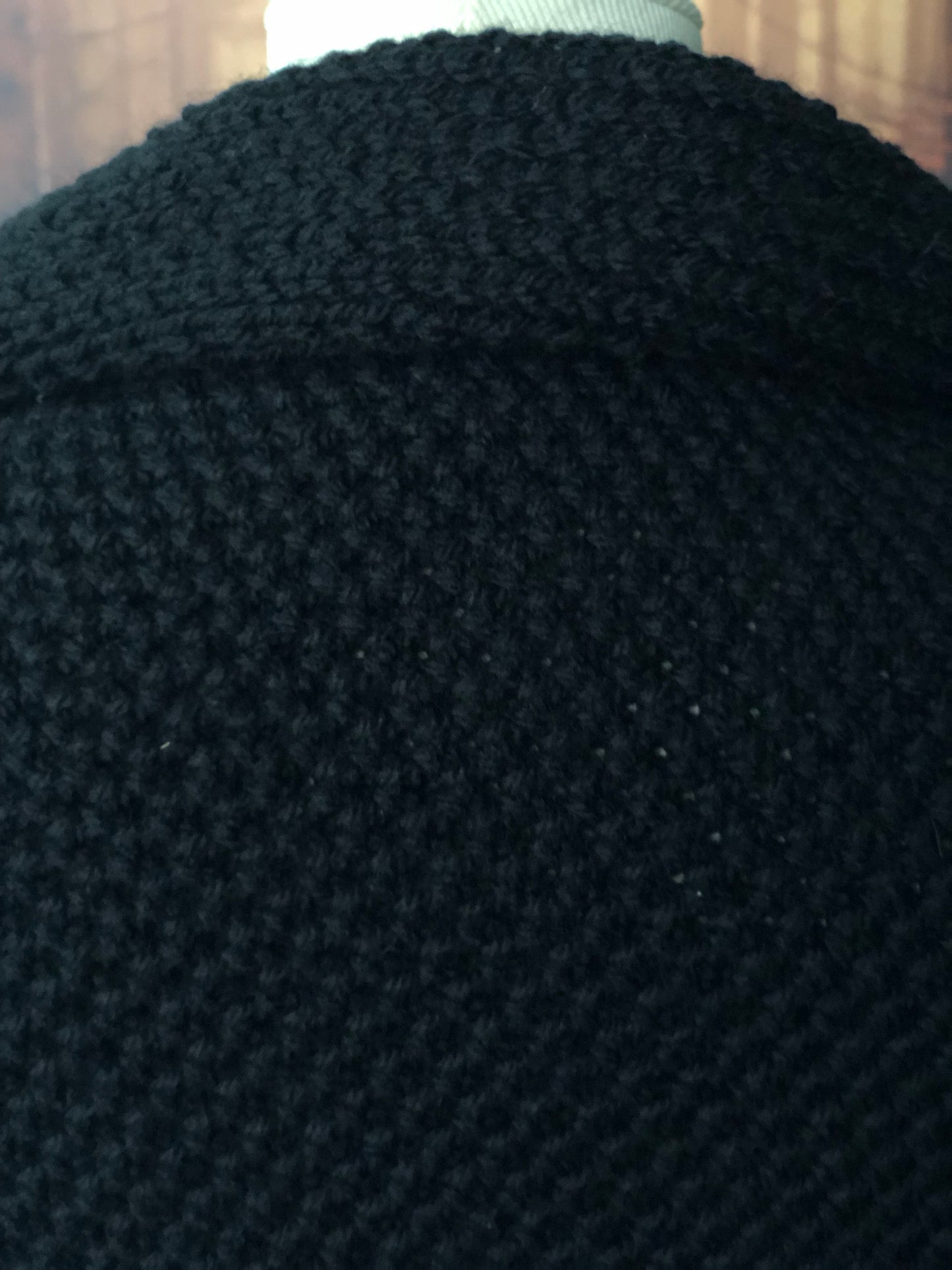 Black handmade Outlander shawl inspired in Claire's - Cottagecore medieval cape