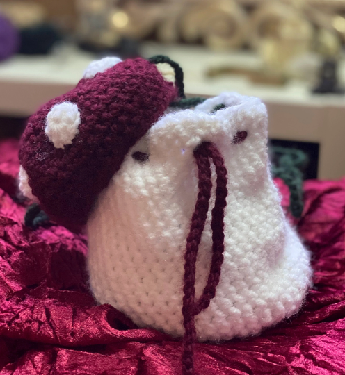 Mushroom bag purse handbag crochet handmade | fairycore cottagecore