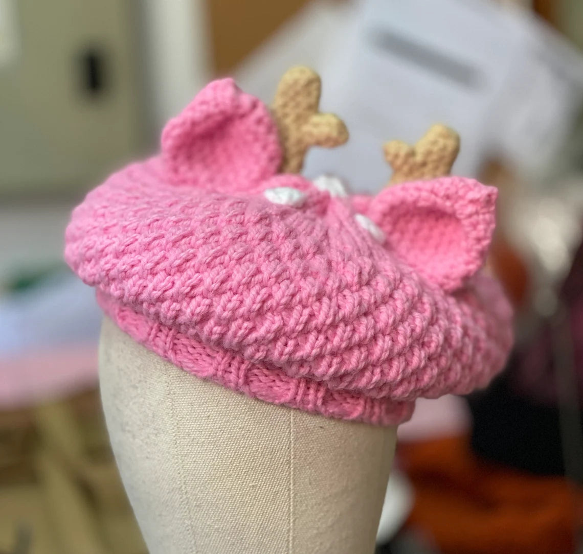 Deer hat beret | fairy witch autumn Halloween winter fairies