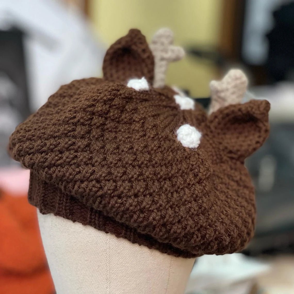 Deer hat beret | fairy witch autumn Halloween winter fairies