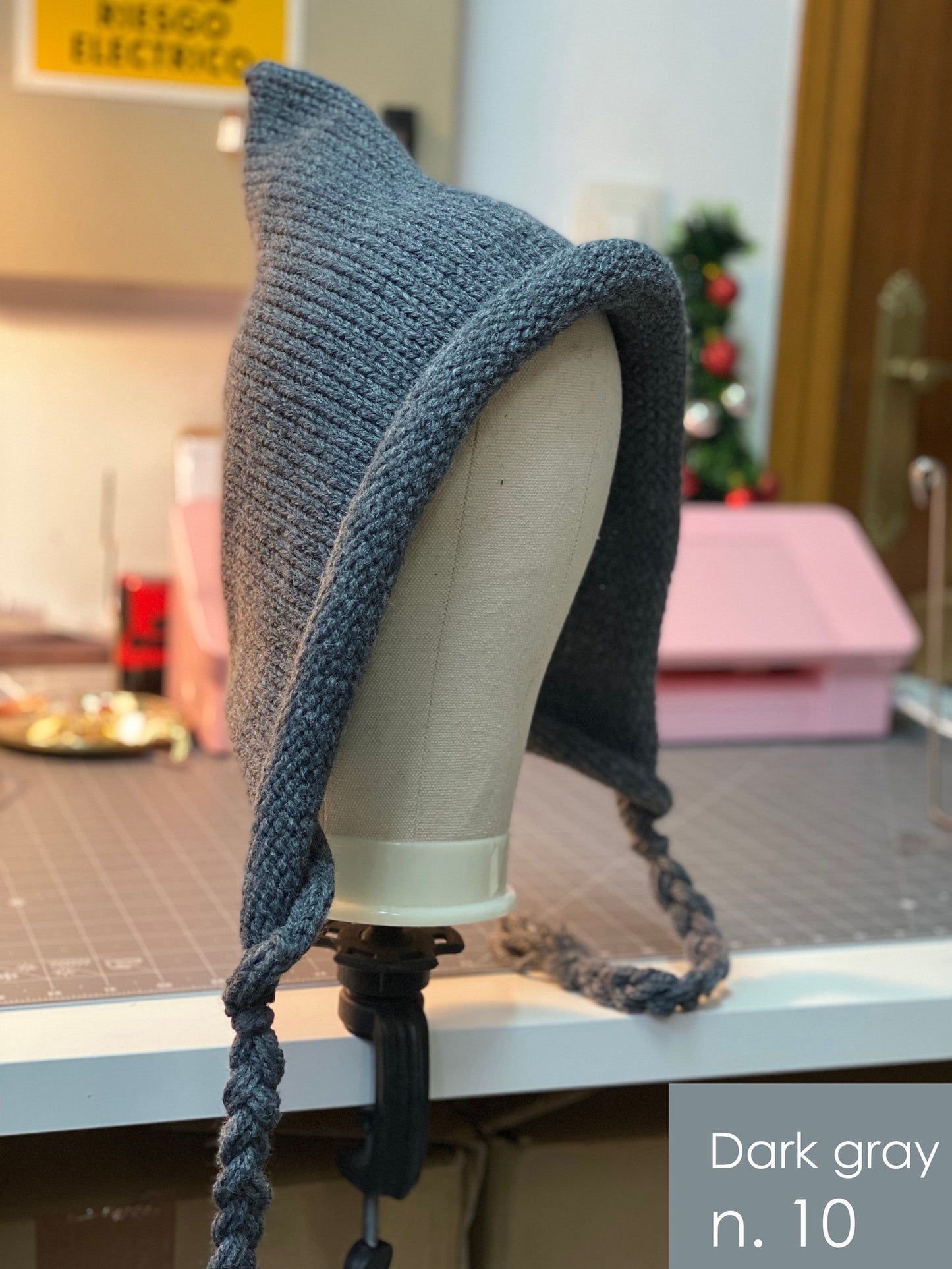 Pixie Hat hand made - Fairytale cottagecore medieval vegan wool