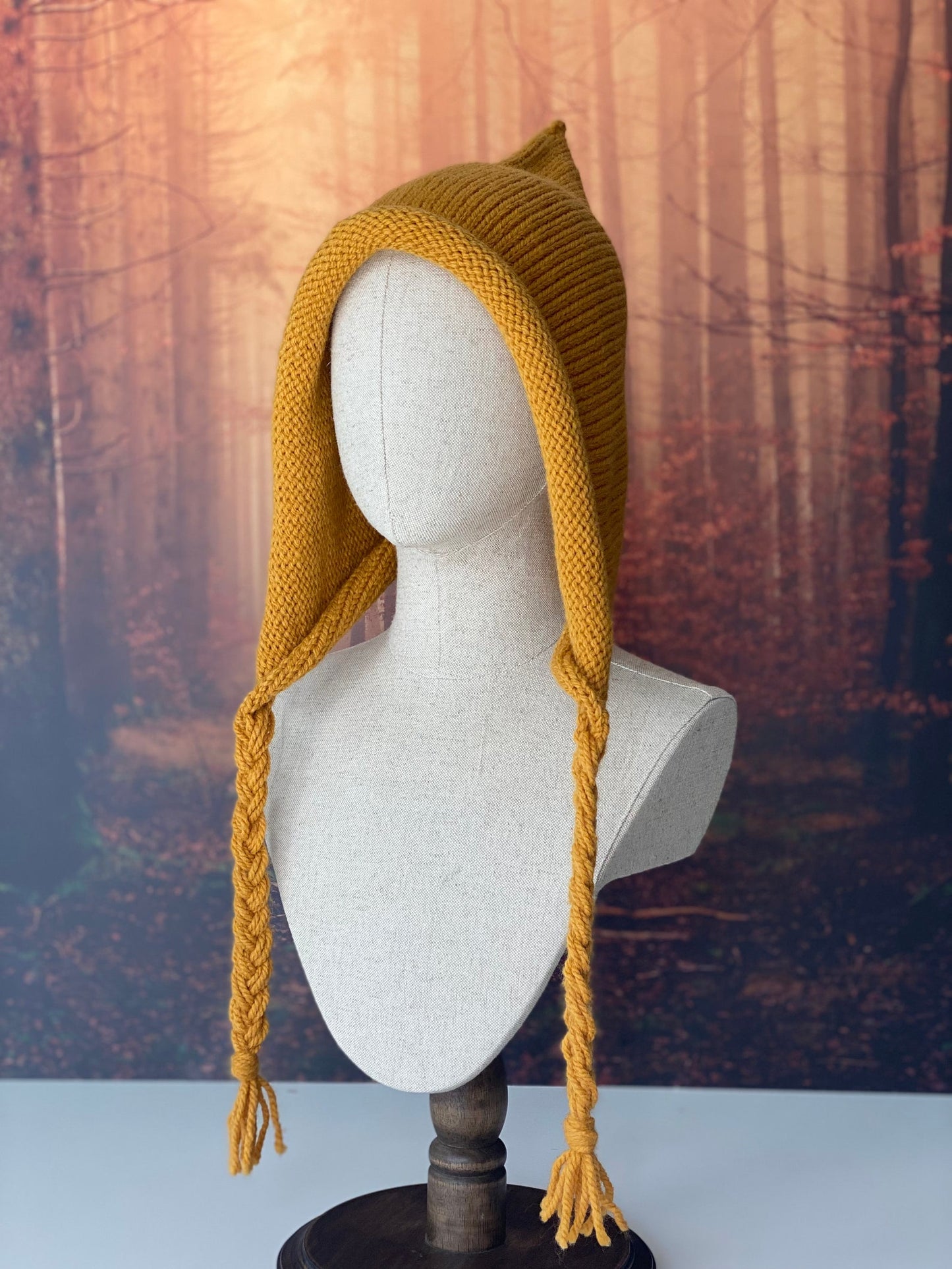 Pixie Hat hand made - Fairytale cottagecore medieval vegan wool