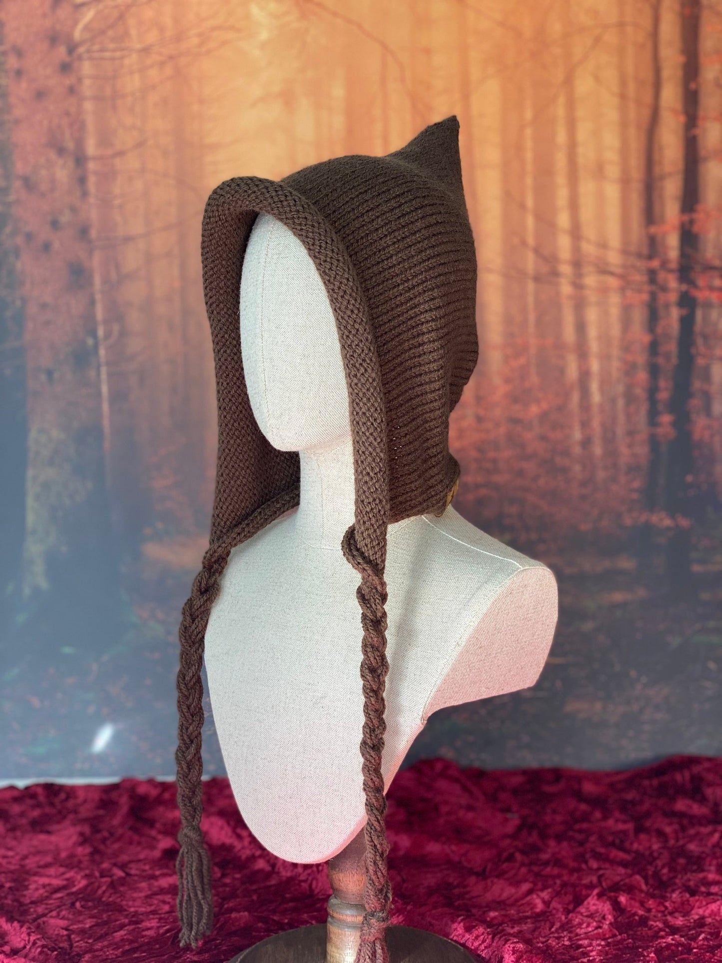 Pixie Hat hand made - Fairytale cottagecore medieval vegan wool