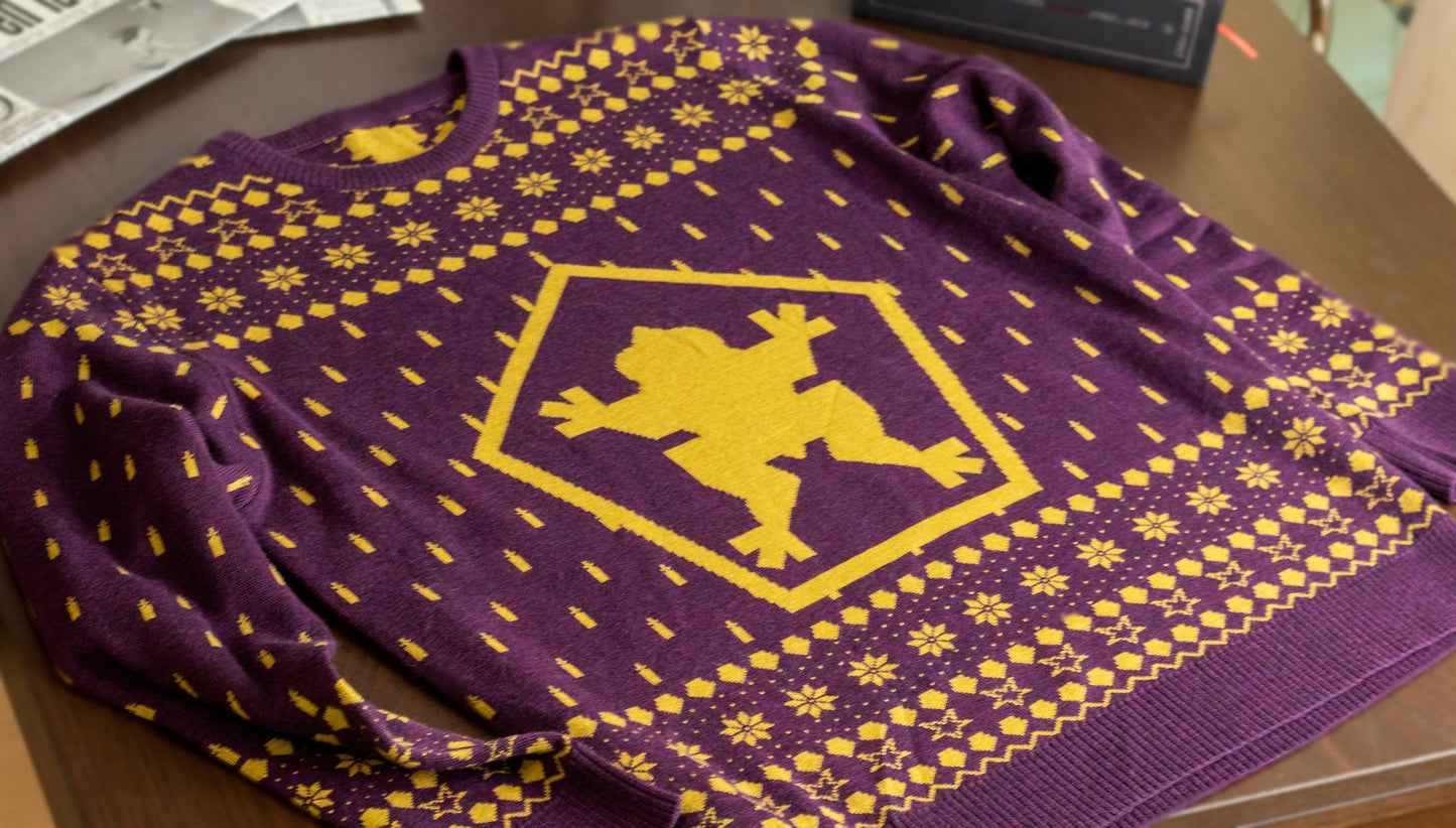Christmas chocolate frog sweater ugly sweater magical witch wizard