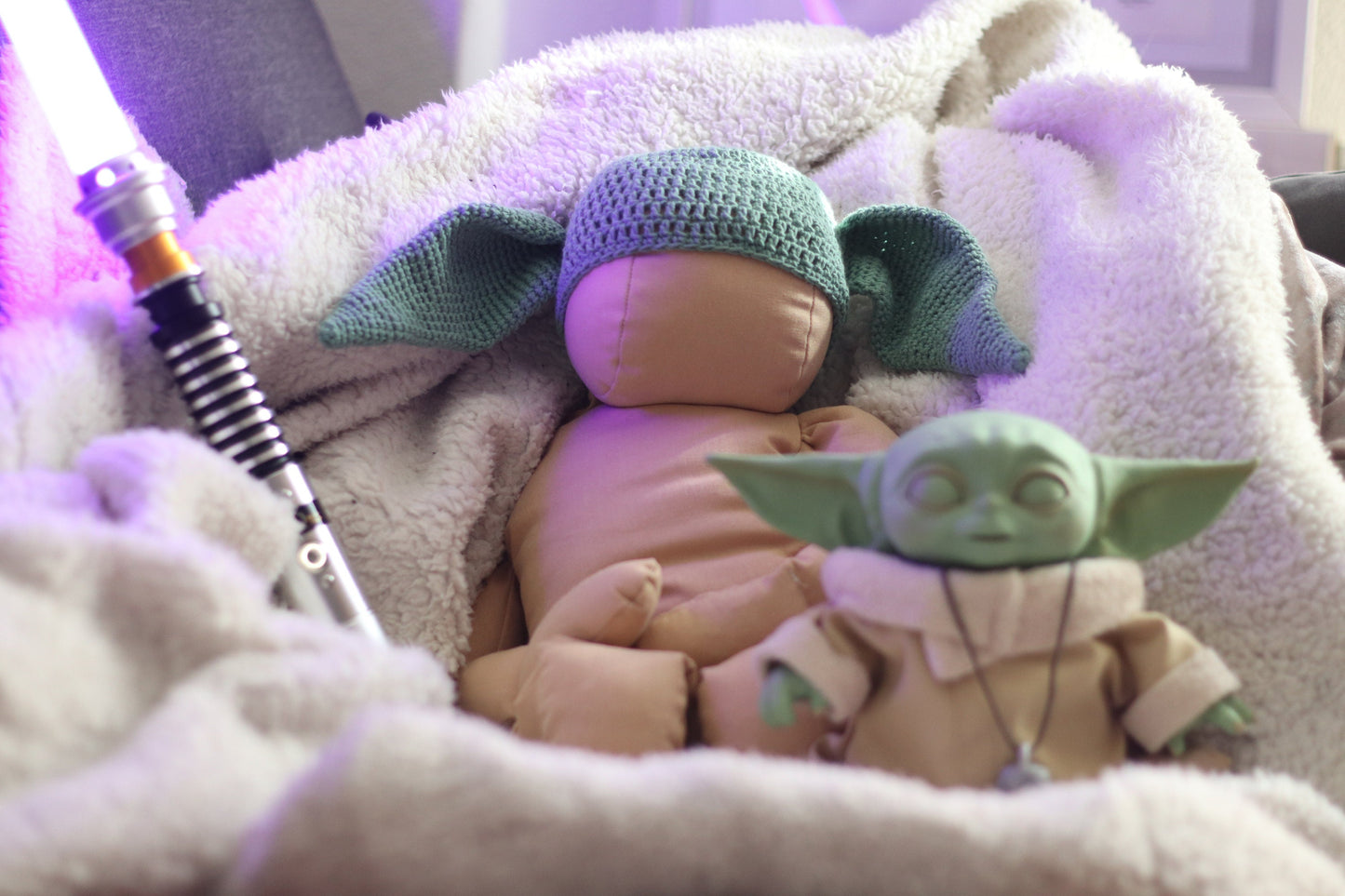 Inspired Baby Yoda Crochet Beanie