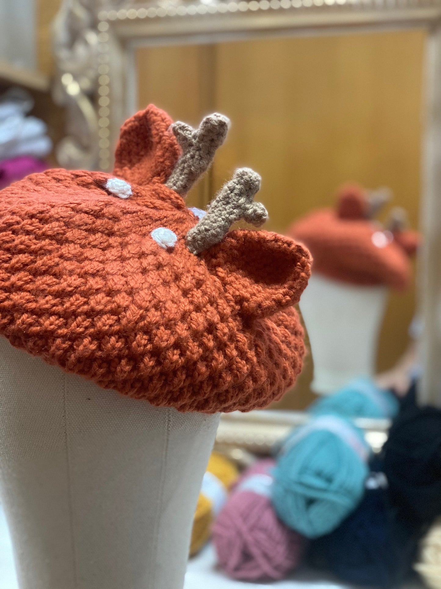 Deer hat beret | fairy witch autumn Halloween winter fairies
