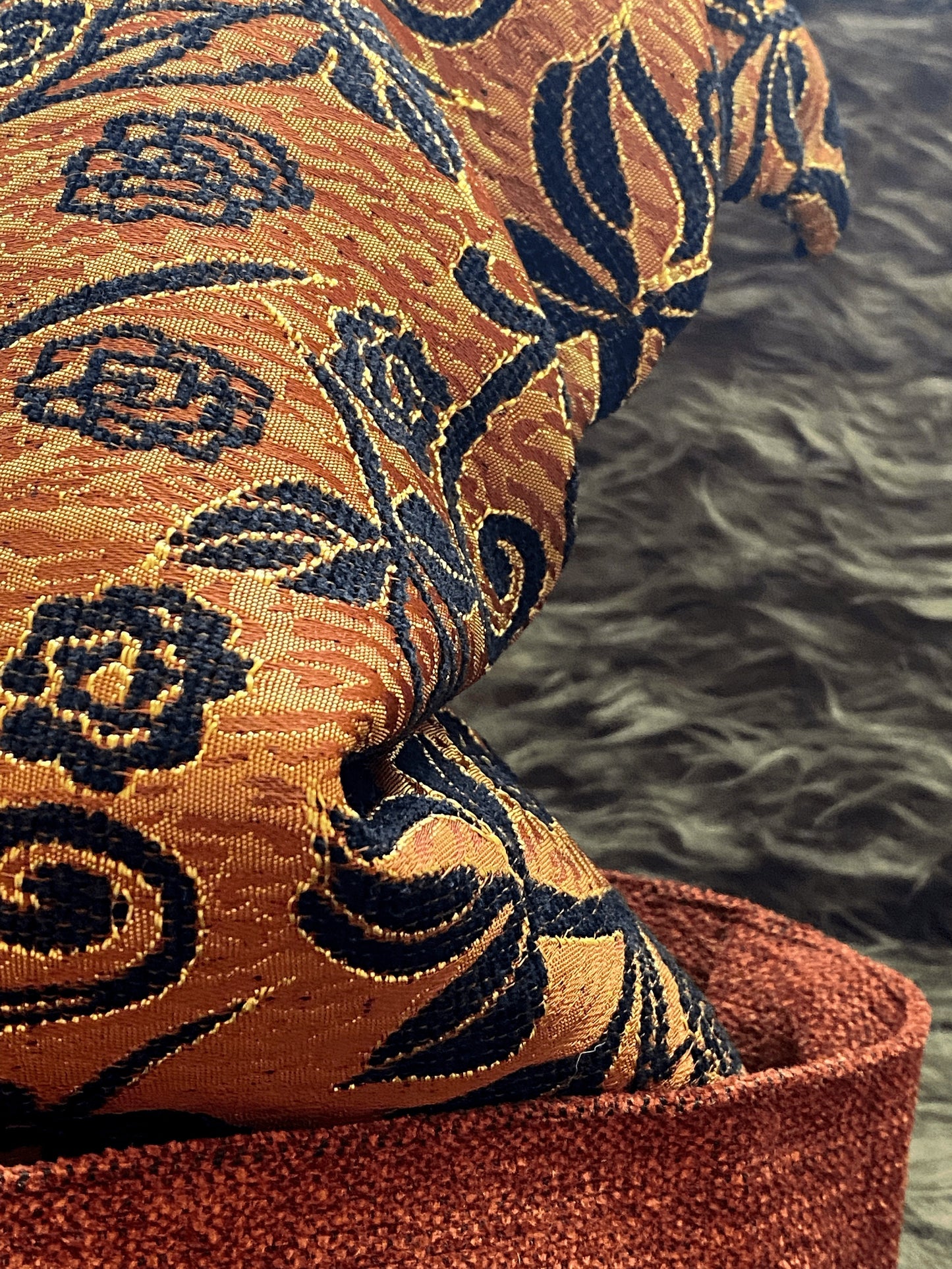 wizard / witch hat magical world in orange and gold tones