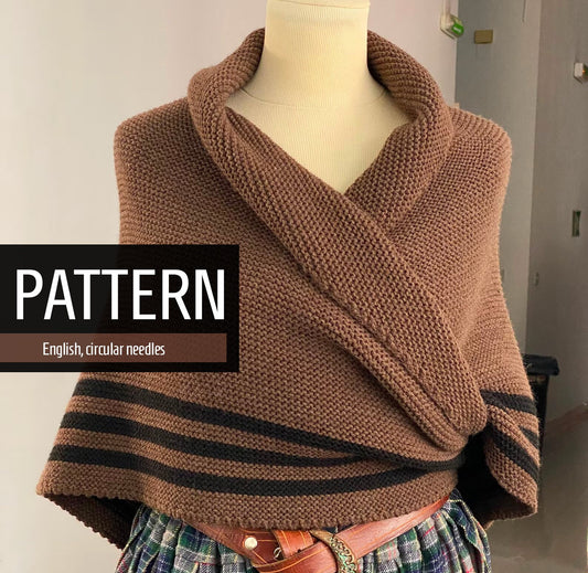 Outlander shawl pattern with stripes 