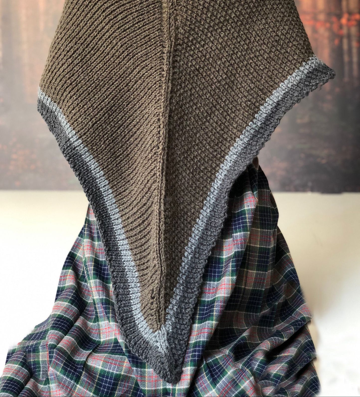 Outlander shawl handmade tricolor inspired in Claire's - Cottagecore medieval cape