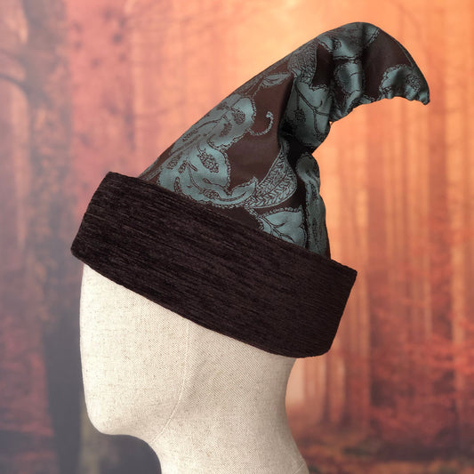 wizard / witch hat magical world in gold and brown tones