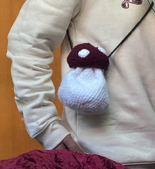 Bolso monedero seta  crochet hecho a mano