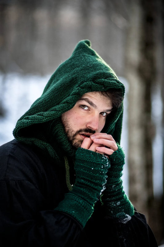 Capucha tejida a mano -  mago bruja cottagecore fantasía