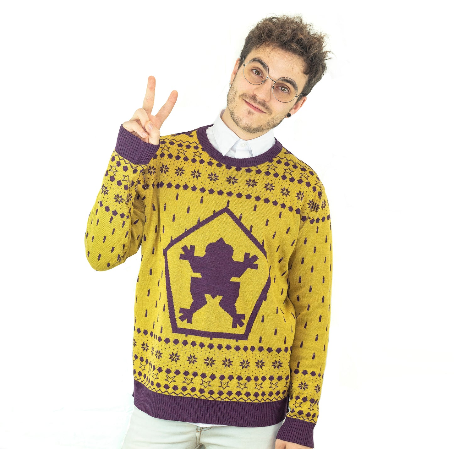 Christmas chocolate frog sweater ugly sweater magical witch wizard