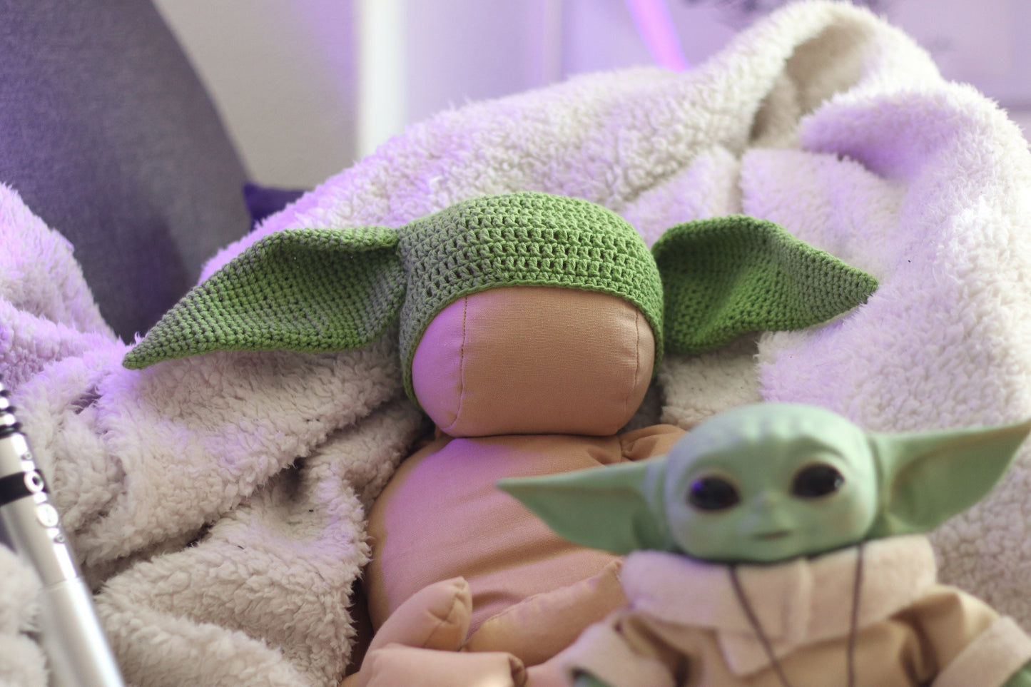 Inspired Baby Yoda Crochet Beanie