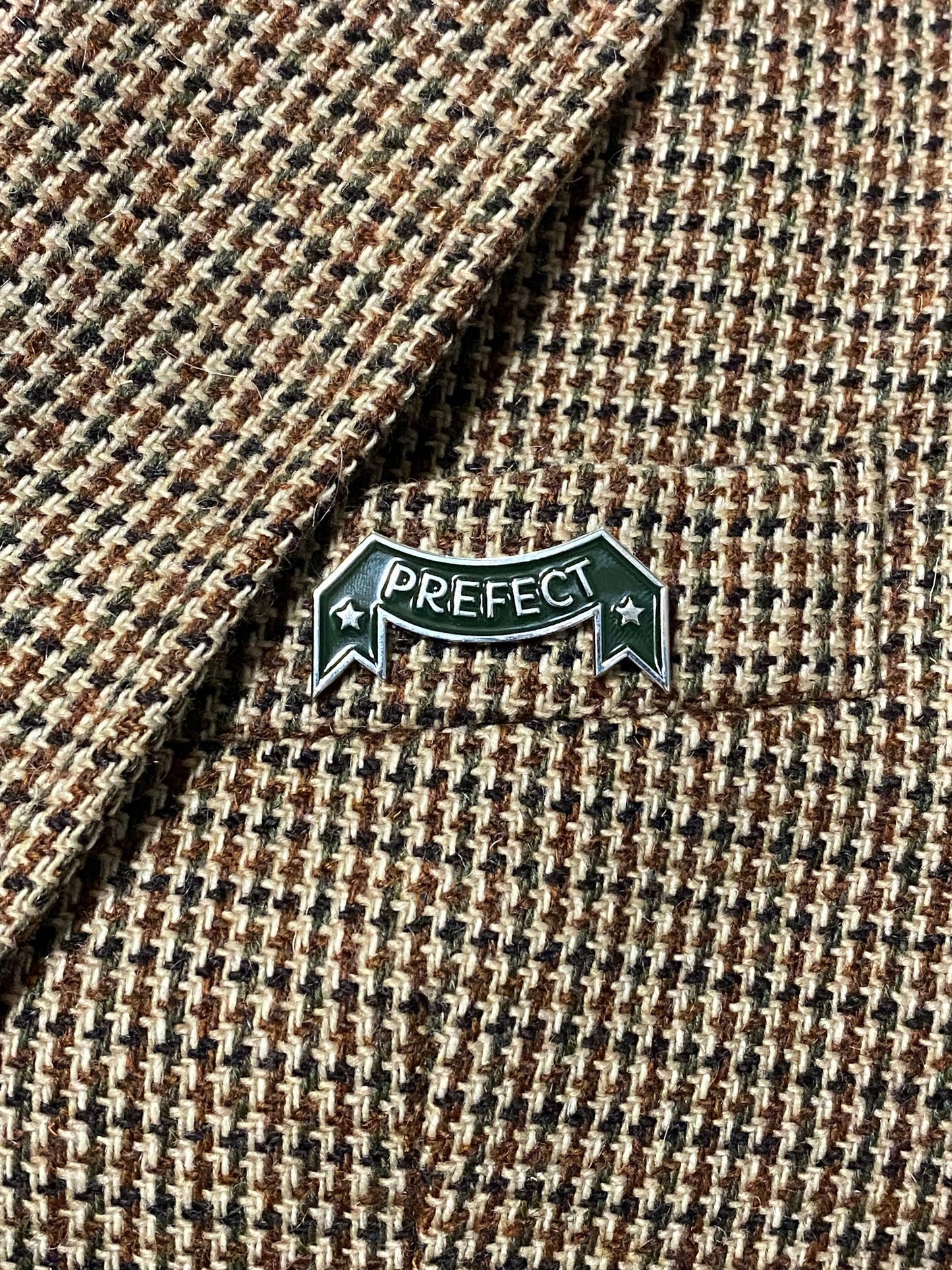 Prefect vintage enamel pin green and silver wizarding world